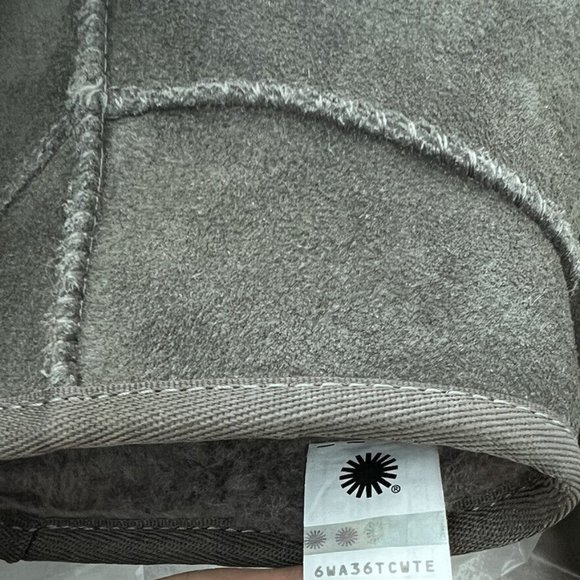 UGG Women’s Slate Classic Femme Mini Wedge Boots Suede Wool Slate 5 36 - Picture 4 of 9